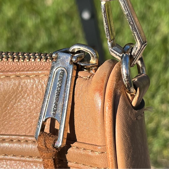 Rebecca Minkoff Mini Mac Tan Leather Crossbody Bag - Picture 10 of 15